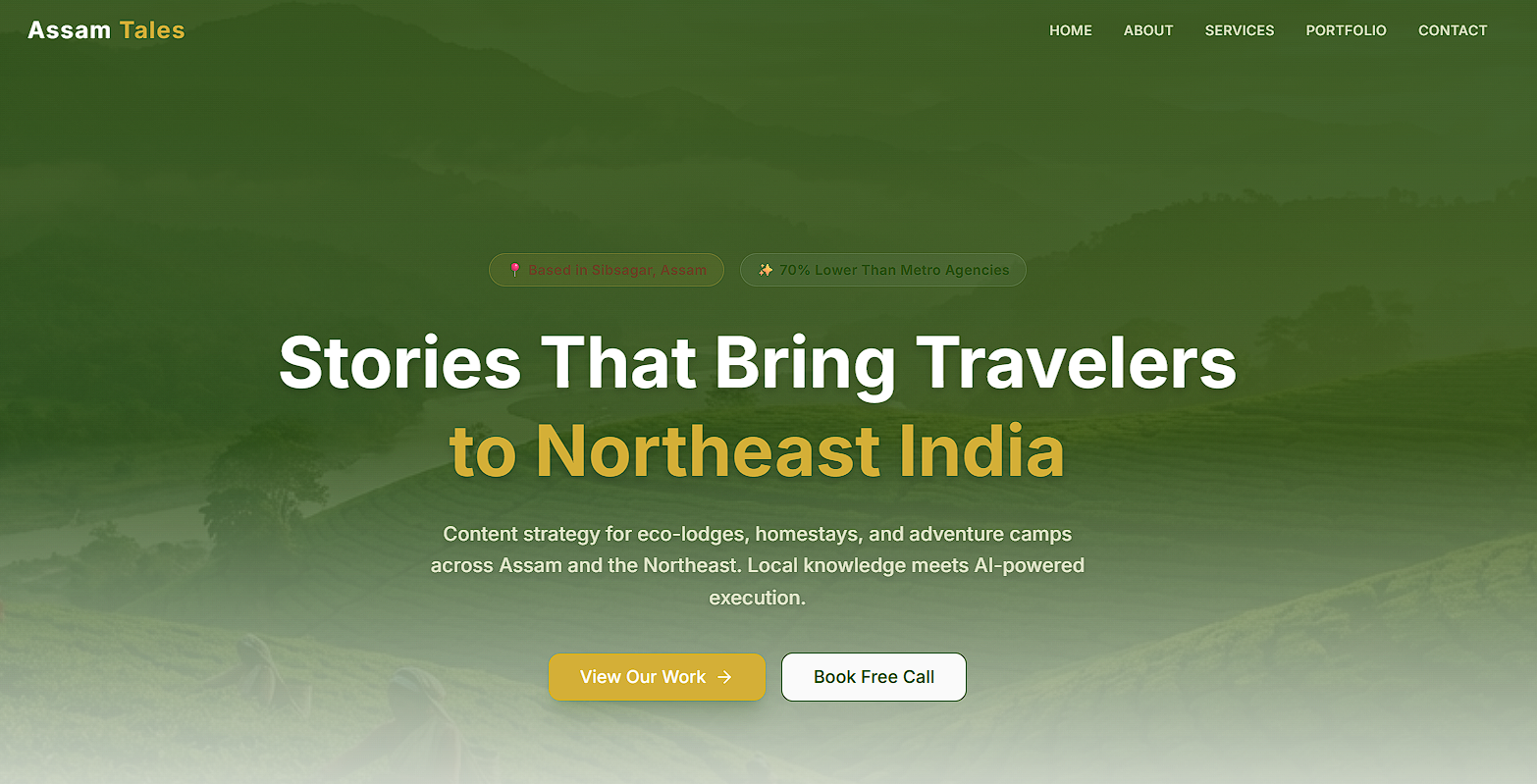 Assam Tales website screenshot
